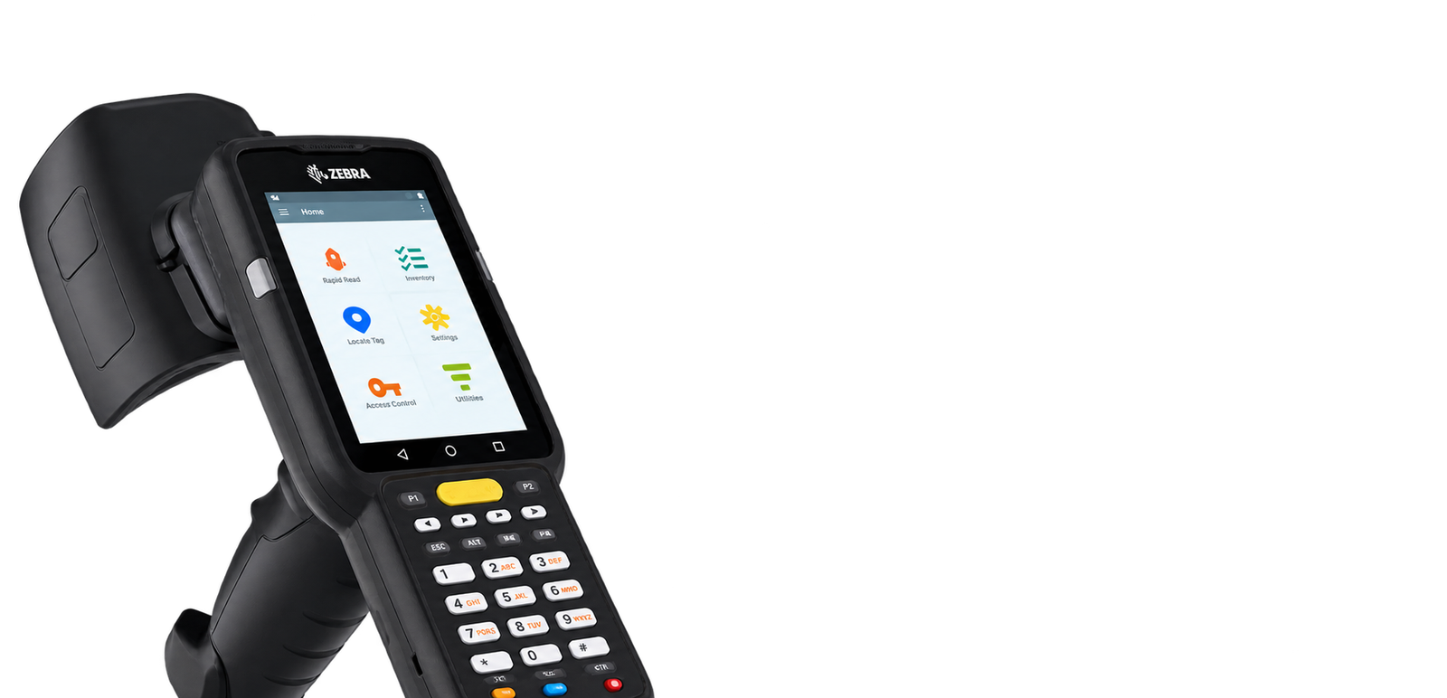 Zebra MC3330XR handheld RFID reader used in retail store for inventory counting and stock check